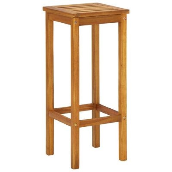 Tabouret en bois exotique et ses reposes pieds