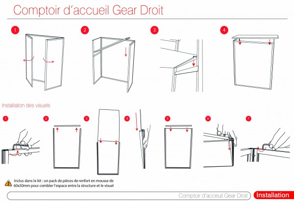 Comptoir Pliable Rigide