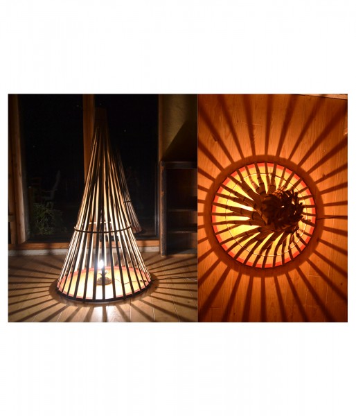 Luminaire au sol - au design Tipi H100cm