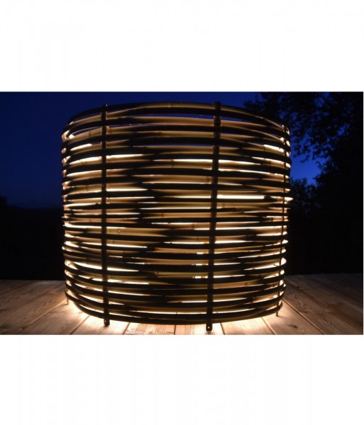 Luminaire au sol - au design cylindrique