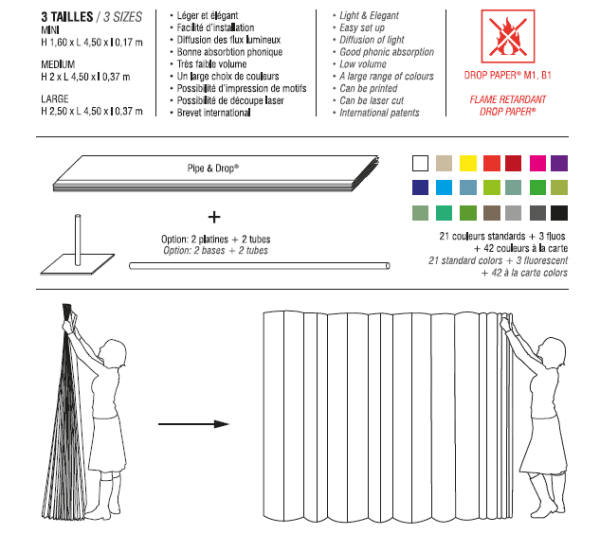 Je déplie, j'ondule, je sépare, je suis une cloison en papier M1