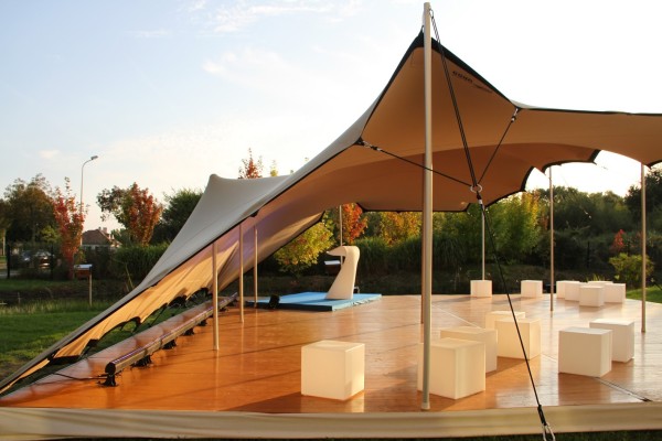 Tente stretch RHI pour une Inauguration d'un grand compte en assurance