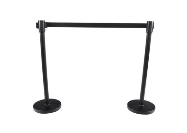 Potelet ENROULEUR sangle noire 2m Max.