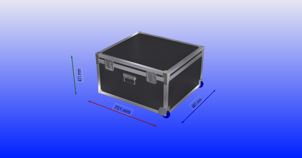 Flight case sur mesure vue de dessus