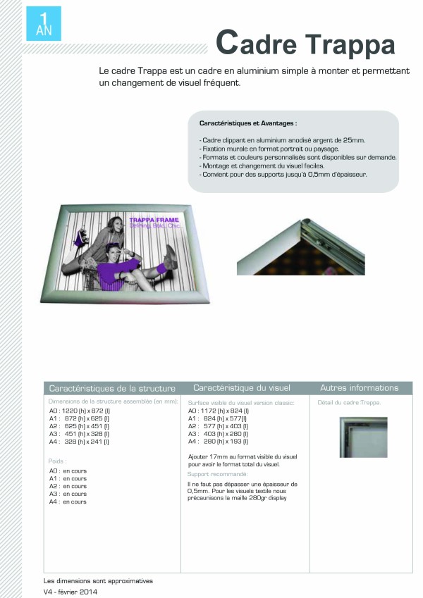 Cadre Clippant Mural