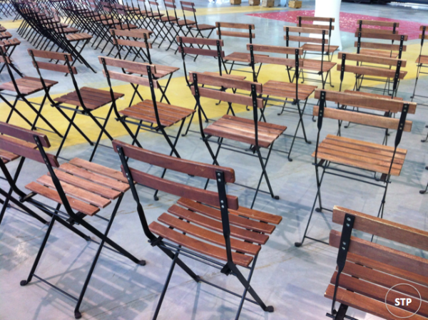 Chaise Square Fer et Bois 